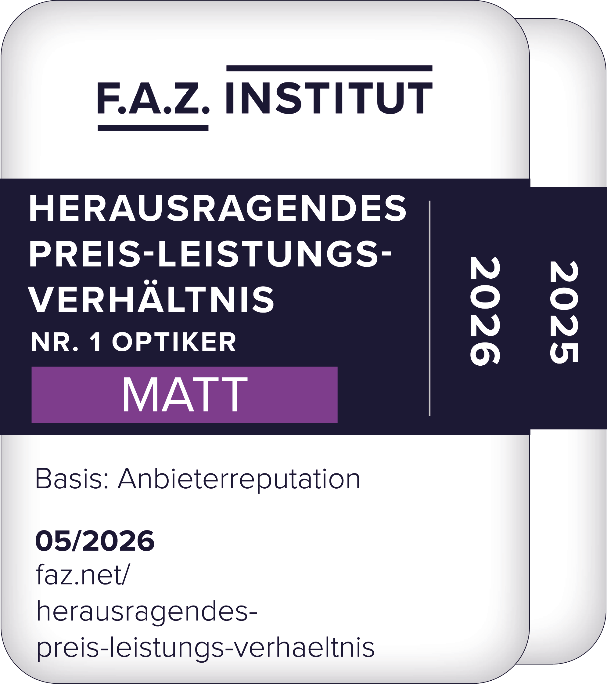 FAZ Siegel herausragendes PLV 2025