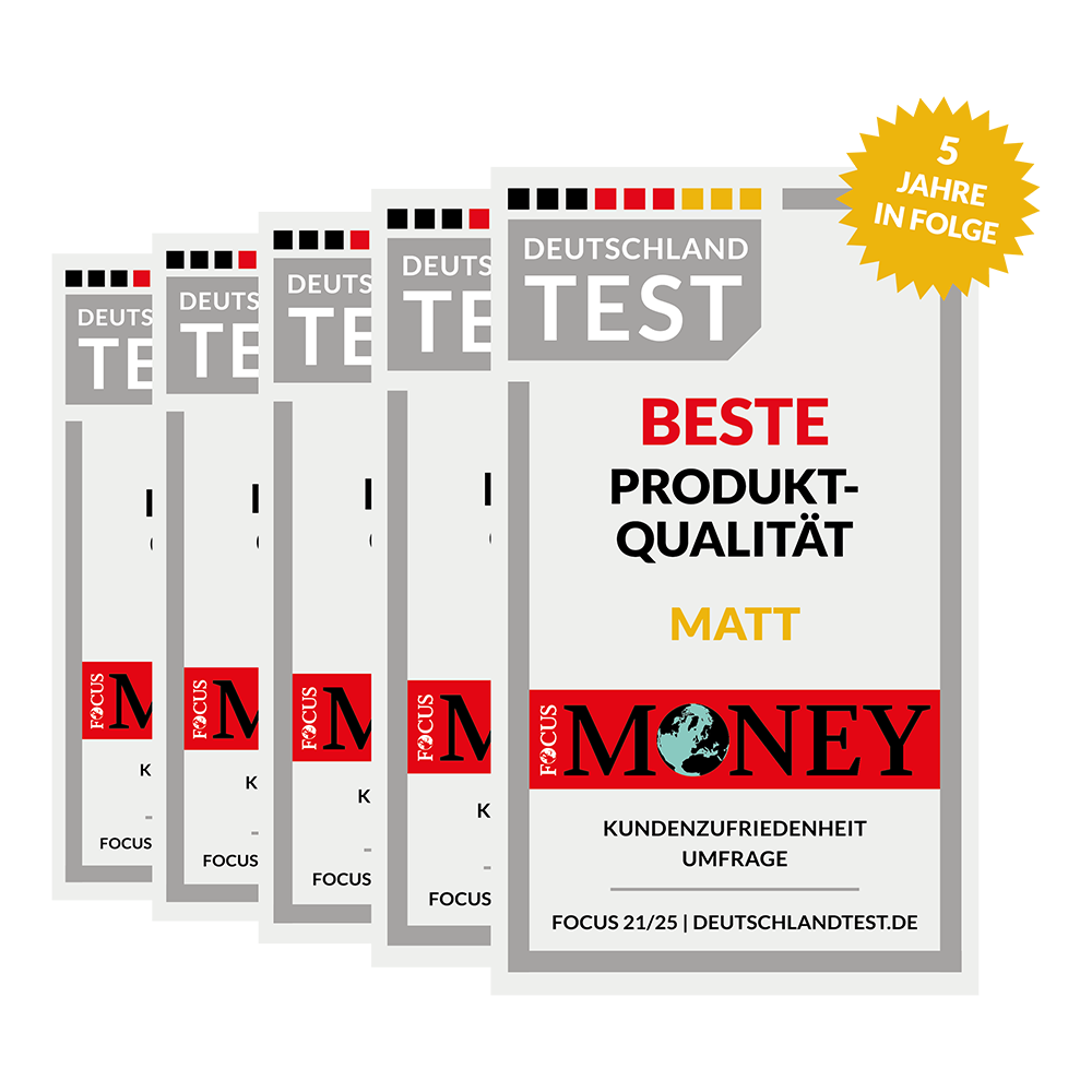 Siegel von Deutschland Test für Beste Produkt-Qualität für MATT